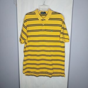 Vintage Polo Ralph Lauren Mustard Yellow Waffle Knit Polo XL